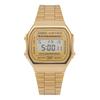 Square Vintage Digital Gold Quartz Metal Watch A168WG-9WDF