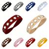 Solid Color Hollow Metal Headband Grommet Yoga Elastic Hair Band  Women