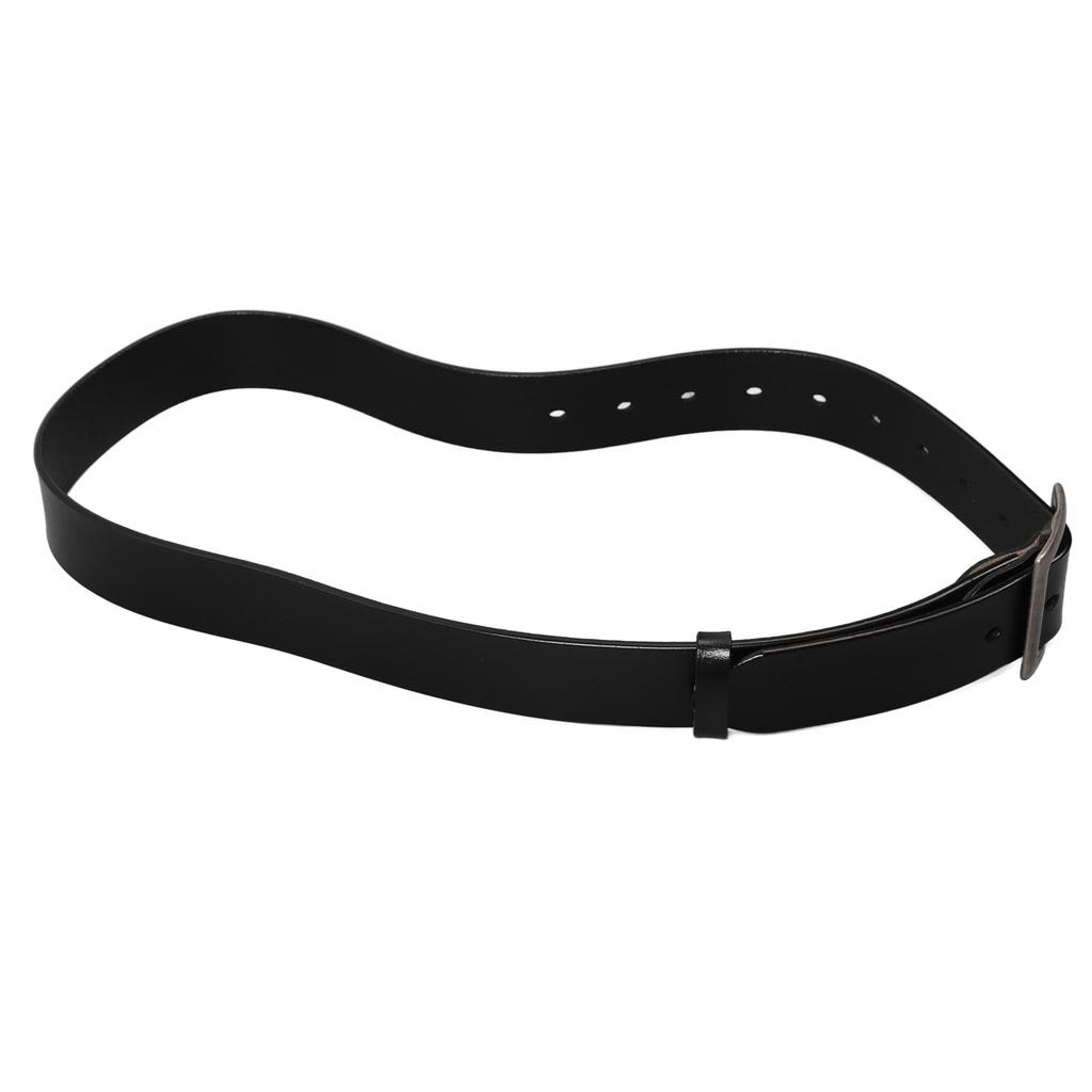 Мужской ремень кожаный ретро серебряная пряжка простой легкий ремень черный с дыроколом 115 см