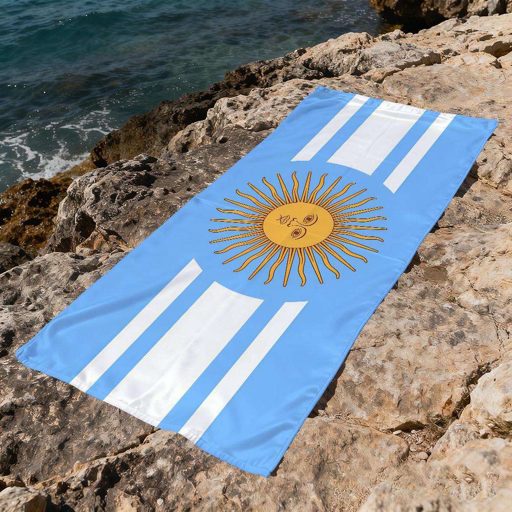 A-argentina Towel Large Quick-Drying Microfiber soft Beach Towel for Travel Fitness Sauna Bathing Camping