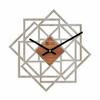 Geometrical Design 12 Inch Handcrafted Stylish Elegant Analog Wooden Wall Clock for Living Room Hall Bedroom Office Gifting White Beech Wood