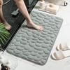 Горячая Распродажа, противоскользящий коврик для ванной комнаты с тиснением в виде гальки, для ручного умывальника, для ванной, боковой коврик для двери душа, пена с эффектом памяти