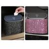 Bling Rhinestones Auto Unbrella Storage Box Removable Vehicle Hanging Dust Case  Seat Back