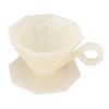 Coffee Filter Cup Resin Paperless Reusable Octagonal Pour Over Coffee Maker Filter Cone with Handle