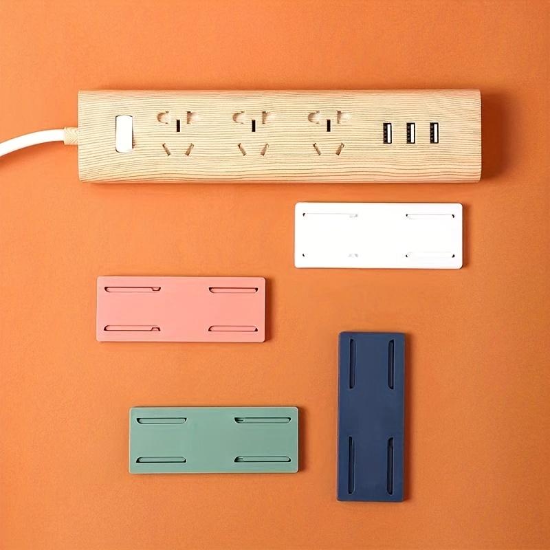 Self-adhesive wall hook socket organizer, socket organizer and fixator, powerful traceless wall-mounted cable seamless bracket
