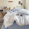 Комплект постельного белья Ins Style, пододеяльник, хлопковый полосатый комплект постельного белья, мягкий и прохладный летний комплект постельного белья, комплект стеганого одеяла, чехол для пододеяльника