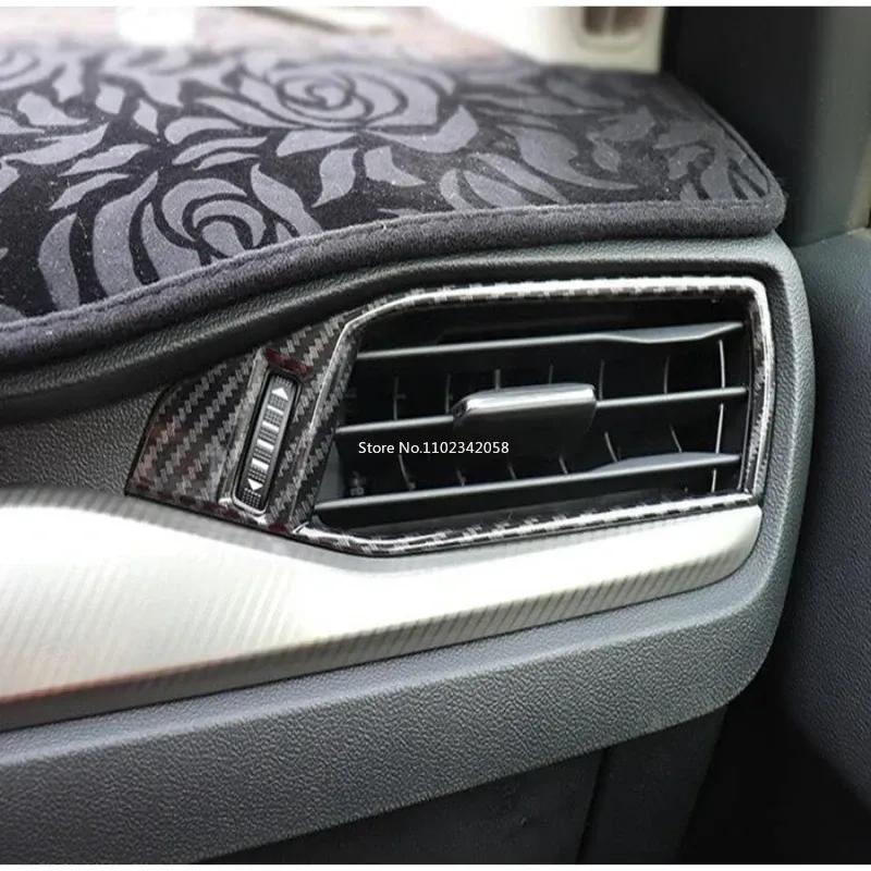 For Ford Focus 2024 Carbon Fiber Interior Accessories Door Armrest Window Lift Button gear panle rear air Cover Trim