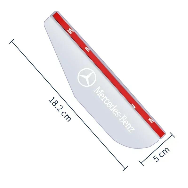 2pcs Car Side Rearview Mirror Guard Cover Rain Eyebrow Covers Stickers For Mercedes Benz G S R C E B A Class GLA GLK E300 S200 TUVWZ1