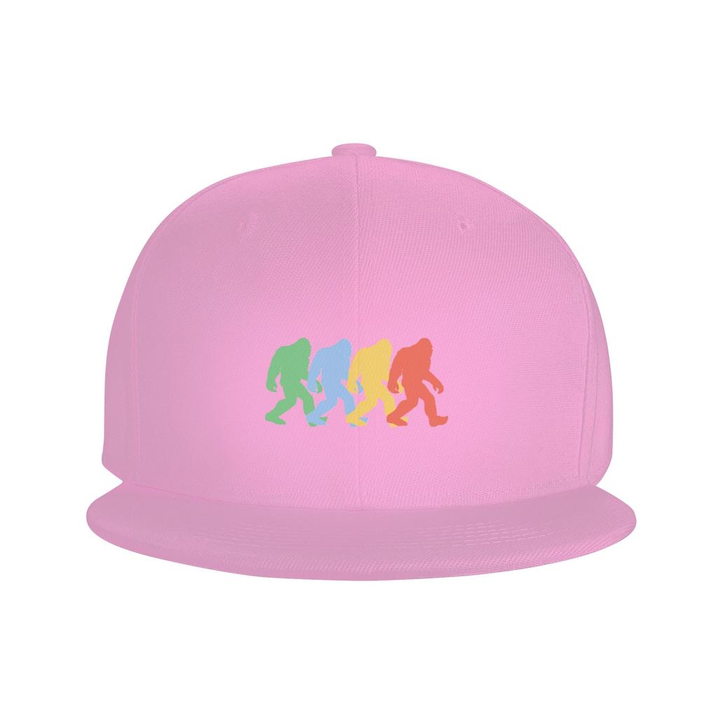 Красочная плоская кепка Bigfoot Monster в стиле хип-хоп, бейсбольная кепка для папы, классическая регулируемая повседневная спортивная шляпа унисекс, женская кепка, повседневная