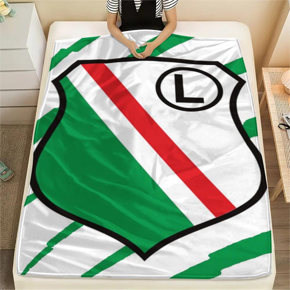 1 шт. Фланелевое одеяло с принтом Legia Warsaw, Высокое качество, Удобное для всех сезонов, Домашний декор, Тепло и комфорт, Идеально для рождественских подарков68