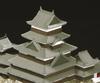 Doyusha 1/350 Japanese Castle Standard Matsumoto Castle Plastic Model S-24 Molded Color