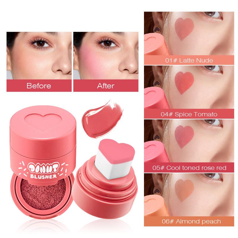 6 цветов Love Air Cushion, жидкие румяна для лица и губ, универсальные натуральные телесные матовые бархатные румяна для макияжа, подарок для женщин