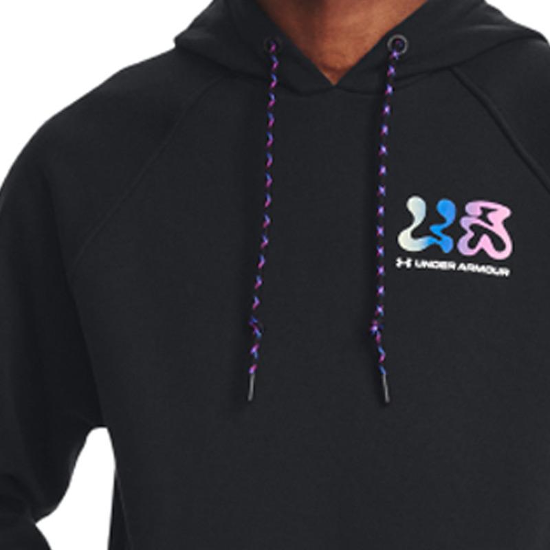 Under Armour Повышенные толстовки мужские черные с капюшоном умеренные обычные 1373844-001