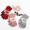 Touch Screen Gloves Snow Flower, Warm Knit Winter Gloves Christmas Gifts Stocking Stuffers for Women Gifts