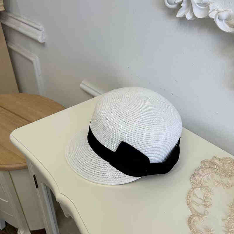 Шляпа Женская Летняя Соломенная Шляпа с Бантом Защита от Солнца Летняя Уличная Солнцезащитная Шляпа Чувство Стиля