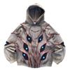 Y2K Style Hooded Zip-Up Sweatshirt With Retro Graphic Print Oversized Fit Unisex Streetwear Top