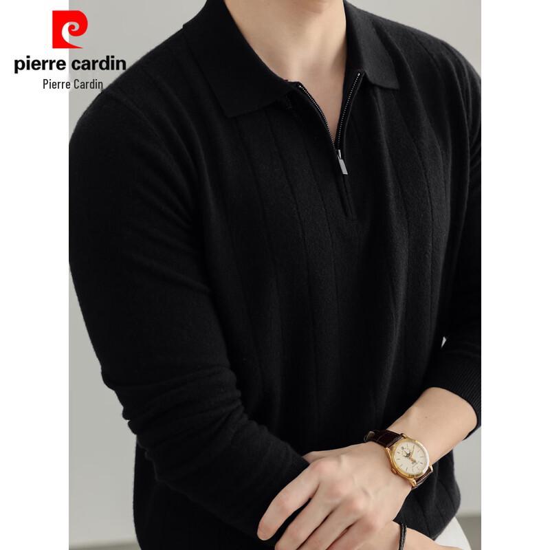Pierre Cardin Men's Merino Wool Knit Polo Sweater
