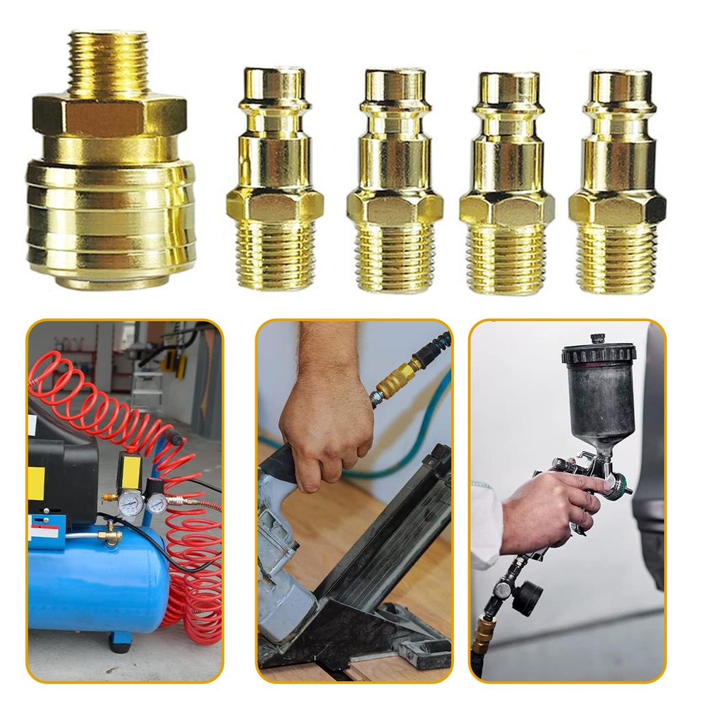 Латунная воздушная муфта и комплект заглушек, 10 шт., быстроразъемная муфта с внутренней резьбой 14 дюймов, внутренняя и внешняя резьба BSP