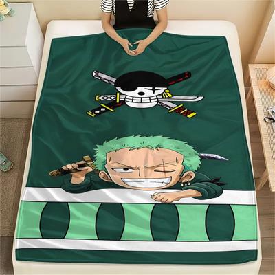 Фланелевое одеяло с принтом персонажей One Piece, Высококачественное, Удобное для всех сезонов, Декор для дома, Тепло и уют, Идеально для рождественских подарков