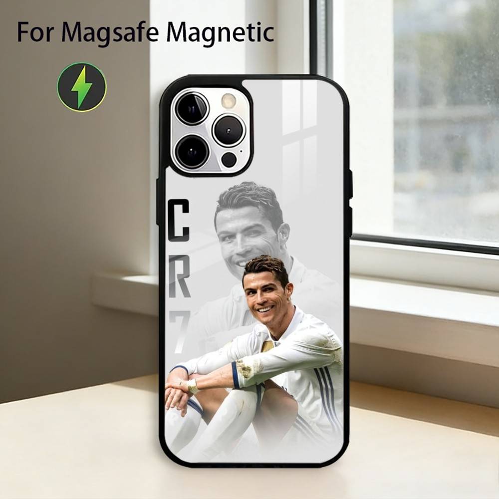 R-Ronaldo Крутой CR7 футбольный Чехол для телефона Для iPhone17,16,15,14,13,12,11 Plus,Pro Магнитный Для Magsafe Беспроводной Зарядки