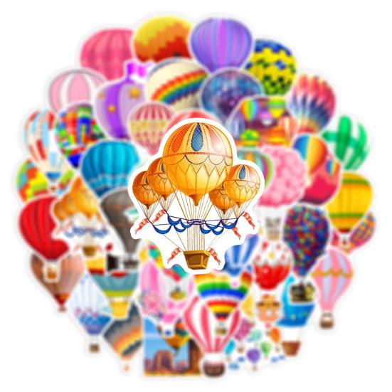 50Pcs/Set Graffiti Sticker Waterproof Phone Mark Left Air Tear-Resistant Hot Self-Adhesive Balloon Cartoon Case Handbook Decal