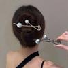 VANIKA New Simplicity Metal Pearl Hair Clips Hairpins Frog Buckle Ponytail Clip Elegant Lady's Hair Clip Summer Accessories