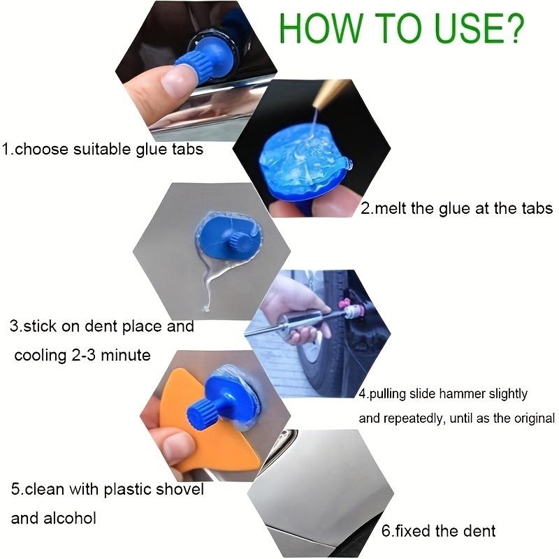 Автомобильный ремонт вмятин без покраски, удаление града, съемник слайдов, клейкие вкладки, средство для удаления града, набор инструментов для ремонта авто вмятин, расходные материалы, клей для удаления вмятин на автомобиле