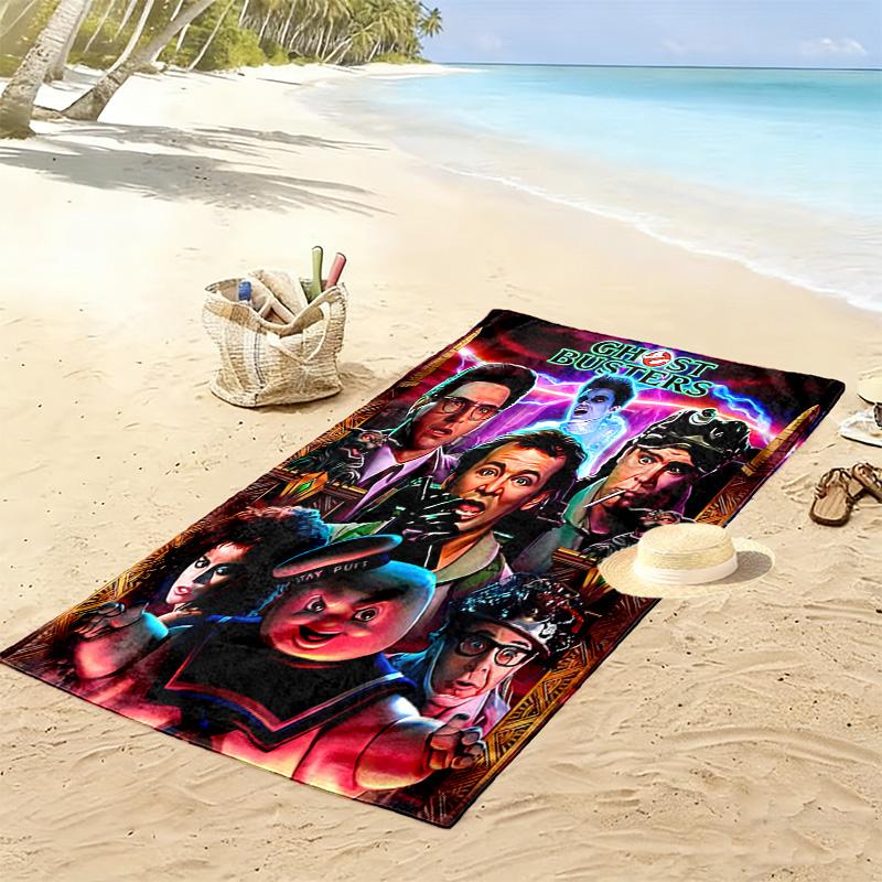 Ghostbusters Print Beach Towel, Large Soft Quick Dry Towel for Beach Camping Swimming