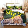3D Cute Rabbit Bedding Set Easter Duvet Cover 2/3 Piece Set for Boys, Teenagers and Girls Room Full Size Luxury Cover Home Gift