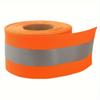 High Visibility Silver Reflective Fabric Tape, Safety Warning Trim for Clothing Accessories, Orange, 1.97inch Wide, 196.85inch Length