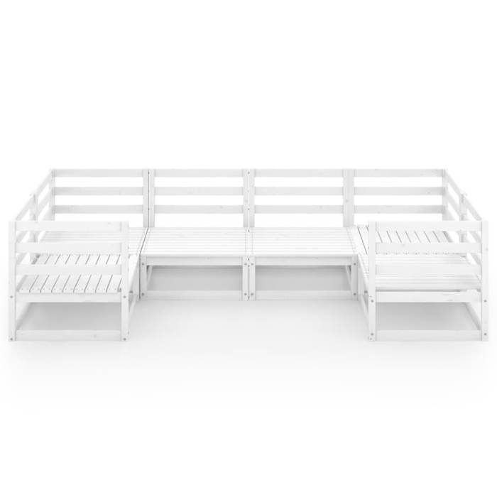 VidaXL Salon de Jardin 6 pcs Ensemble de Meubles de Terrasse Mobilier de Jardin Meubles d'Extérieur Mobilier de Patio Bois 3076240