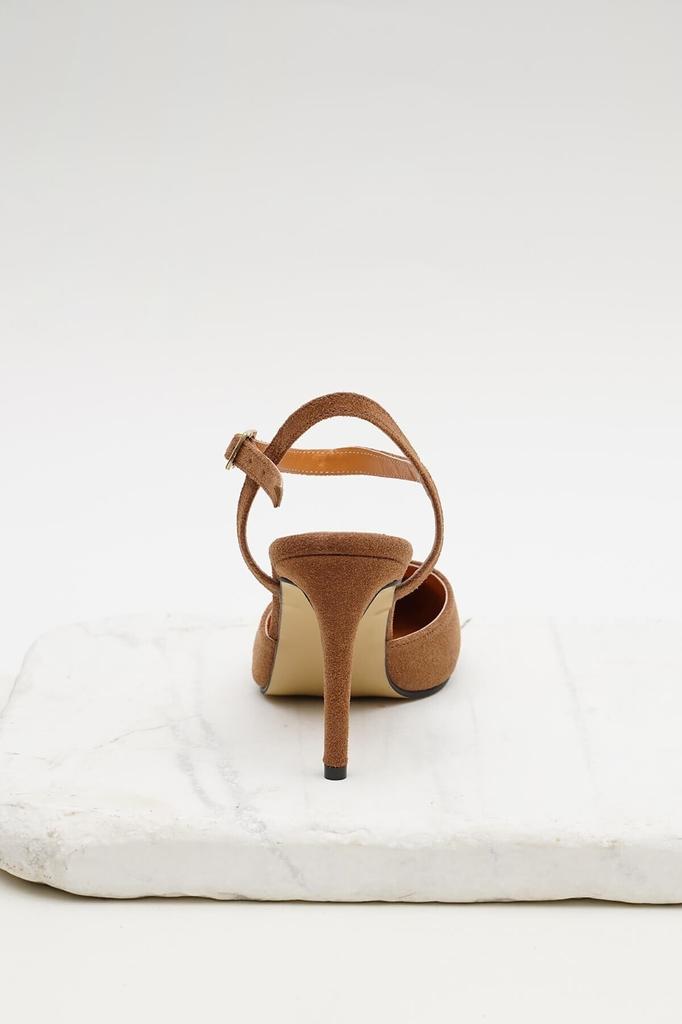 Женские модные классические туфли на высоком каблуке Lucia из натуральной замши коричневого цвета, туфли на каблуке