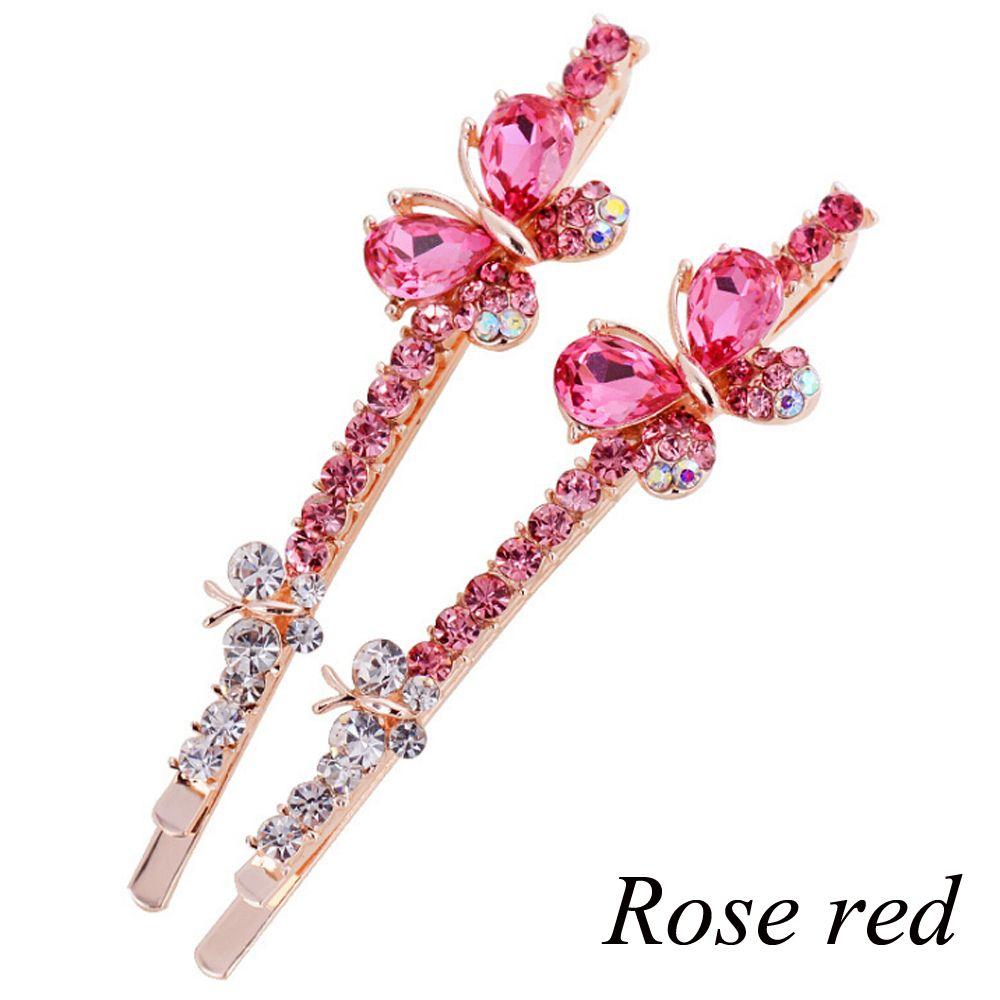 1 пара модных головных уборов с блестящим краем, заколка-заколка для волос со стразами и кристаллами в виде бабочки