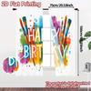 2 шт., Шторы с плоской 2D-печатью (Без Рода) BirthdayPalette Модные Шикарные Шторы Универсальные 100% Полиэстер Шторы