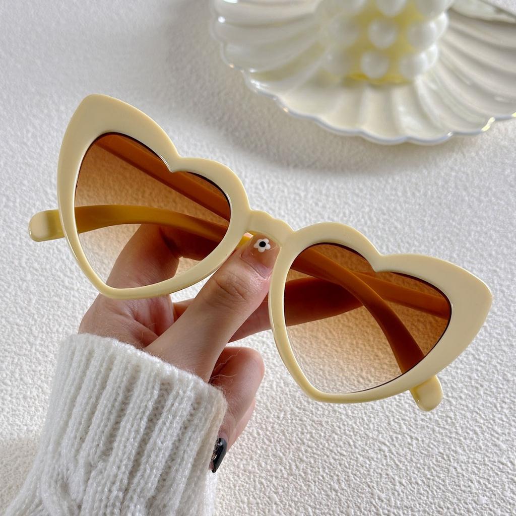 Солнцезащитные очки Love Ink с большой оправой инкрустированные жемчугом, персиковые сердечки, танцевальные солнцезащитные очки для женщин, фото-очки
