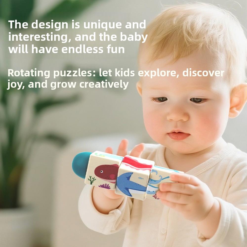 Educational Toy Animal Spin Puzzle Toy for Helps Develop Fine Motor Skills Logical Thinking