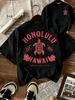 Retro Hawaiian Aloha State Graphic TShirt Crew Neck Short Sleeve Tee For Unisex Everyday Streetwear Fashion Unisexs Tshirt