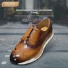 Мужские туфли-броги из натуральной кожи в стиле ретро — коллекция осень 2022 г.