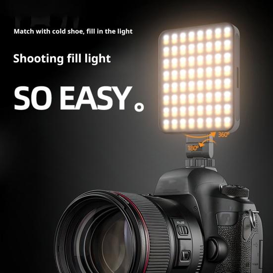 Светодиодный заполняющий свет с зажимом для телефона, холодный башмак, супер яркий, 3 режима освещения