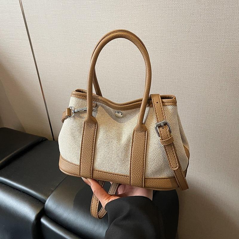 Корейская версия нишевый дизайн сумочка простая городская сумка на плечо женская 2025 лето трендовая новая парусиновая сумка-мессенджер