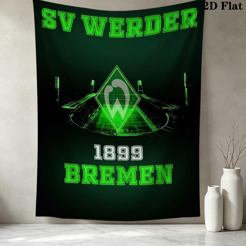 Werder Bremen Pattern Wall Tapestry Aesthetic Wall Hanging Printed Fabric Blanket Decorative Tapestries for Bedroom Living Room Home Decor