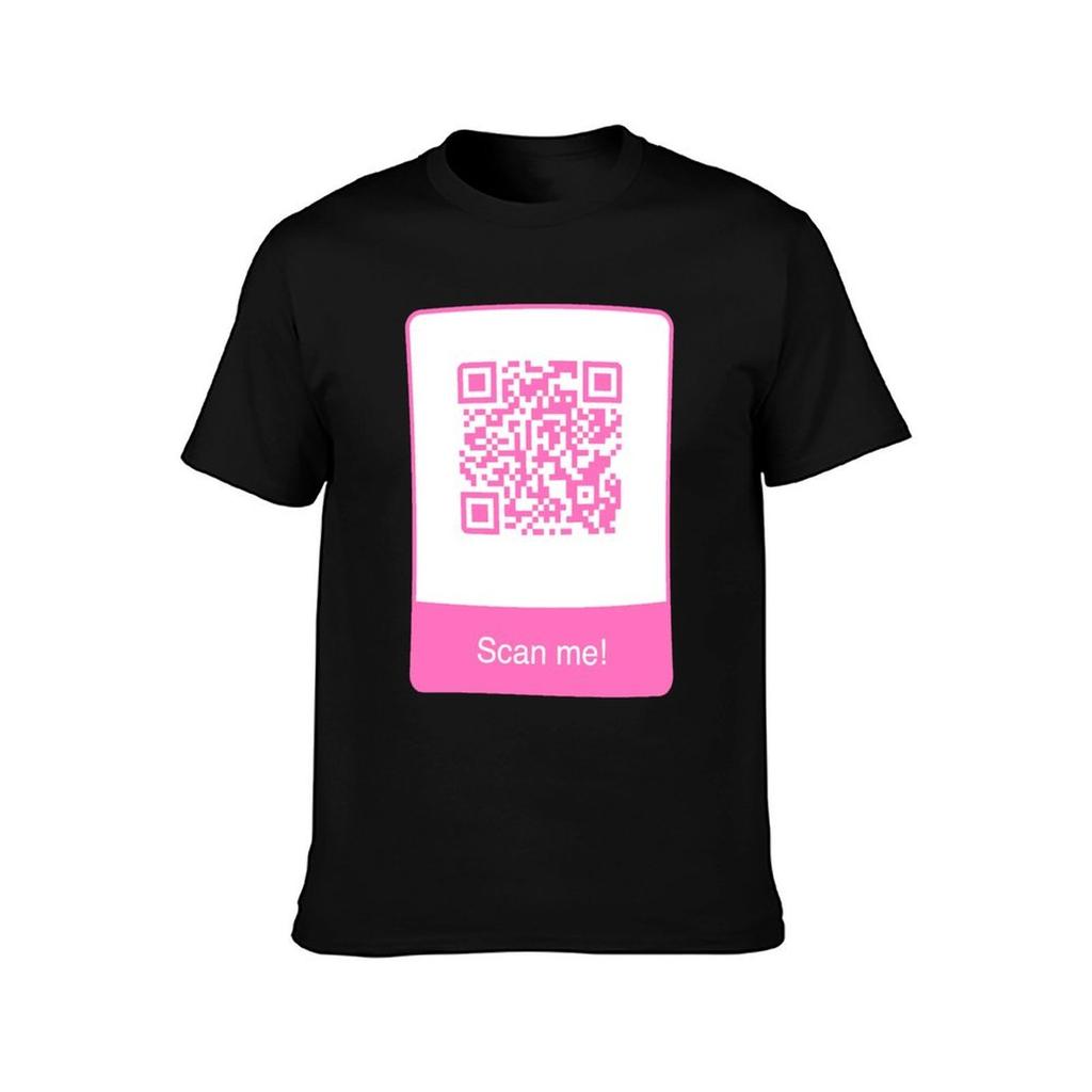 Rick Roll Pink QR TShirt Work Style Casual TShirt