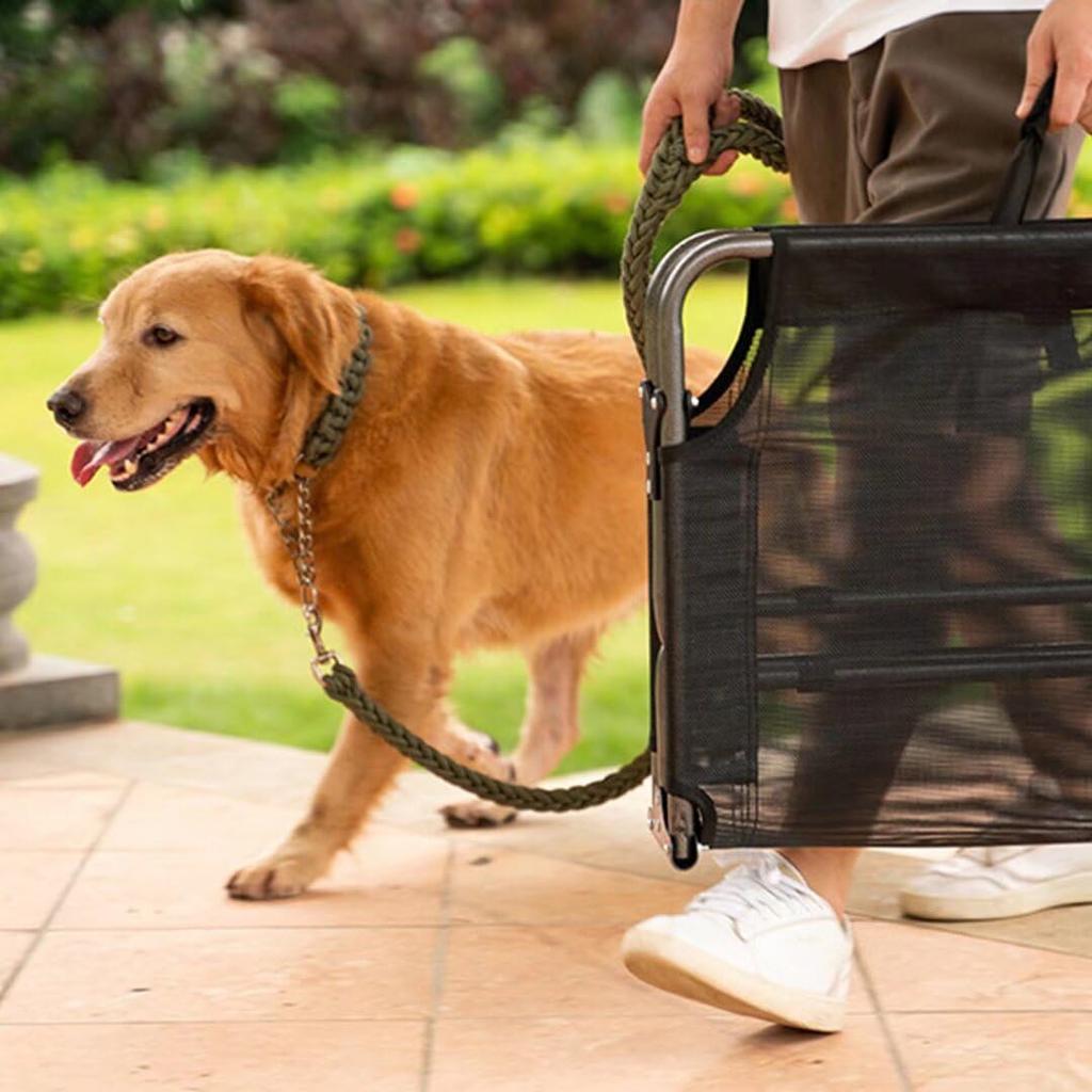 Nijakise Pet Складная кровать для собак без сборки Тип кроватки с домашним животным Удобная для жевания Подходит для средних и крупных собак Кровать, Кровать, Требуется, Компактная,