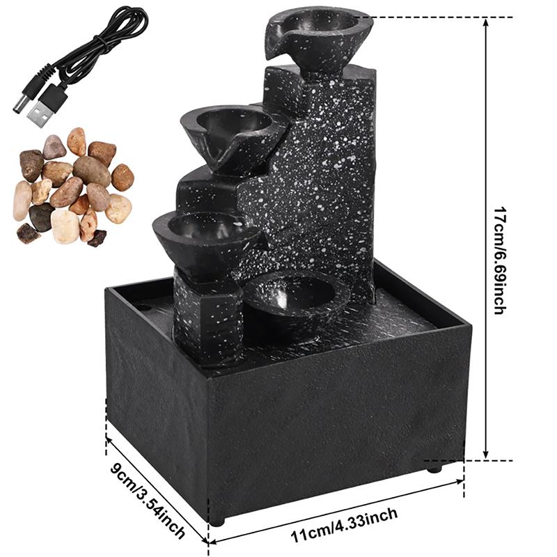 Настольный декор водопада, фонтан, настольные украшения, фэн-шуй, текущая вода, водопад, настольное ландшафтное украшение