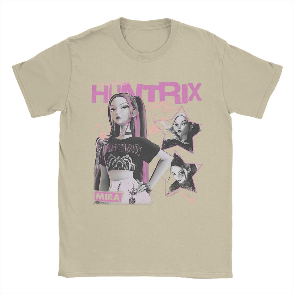 Huntrix Mira Как Это Сделано K-Pop Охотники на Демонов Футболки для Мужчин Новинка Хлопковая Футболка Футболка с Коротким Рукавом Новая Поступление Одежда