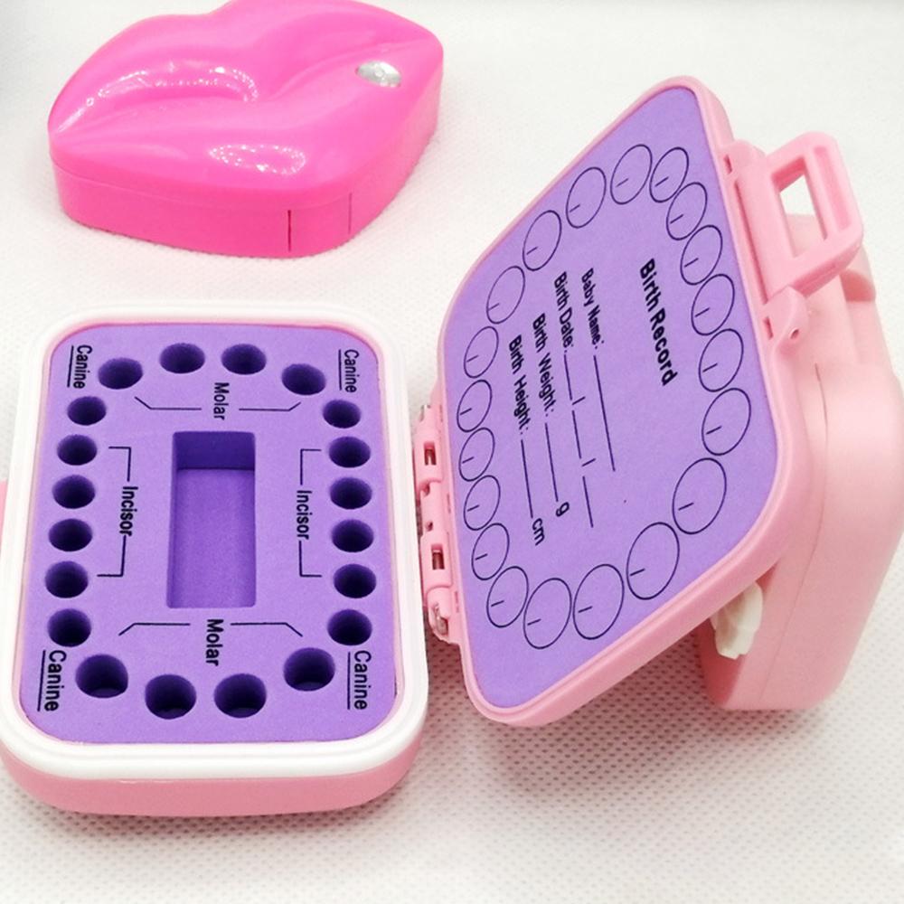 Cute Baby Tooth Storage Box Keepsake for Holding Lost Tooth Plastic Baby Teeth Holder Case Baby Shower & Birthday Gift
