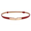 Women Ladies Fashion Casual All-match Square Buckle Belt Multi Color Slim Faux Leather Waistband Belt
