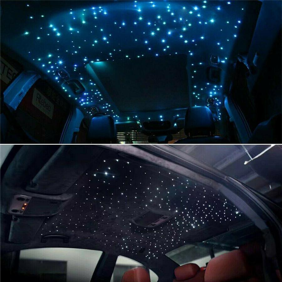 Приложение для управления музыкой Мерцающий оптоволоконный свет 12 В RGB Автомобильная светодиодная подсветка Звездное небо