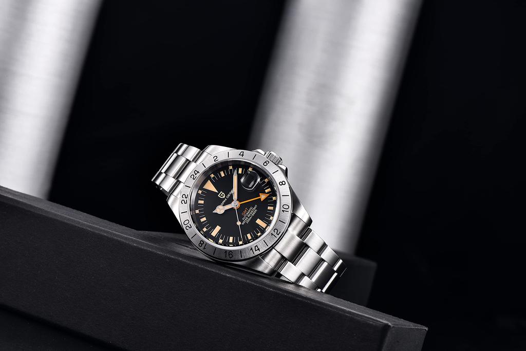 Часы Pagani Design GMT Стрелка Автоматический Механизм Механические Часы с Водонепроницаемостью Керамика Деловые Классические Нержавеющая Сталь Сапфировое Стекло PAGANI DESIGN