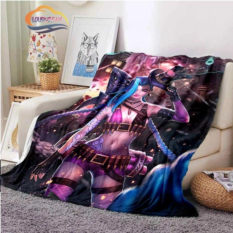 Мультяшное одеяло Rage Laurie Jinx, фланелевое теплое мягкое плюшевое покрывало для дивана-кровати, удобное зимнее одеяло для девочек